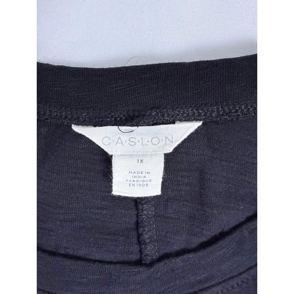 NWT Women's Caslon Black 1X Sleeveless Maxi Dress with Tie Waist & Pockets